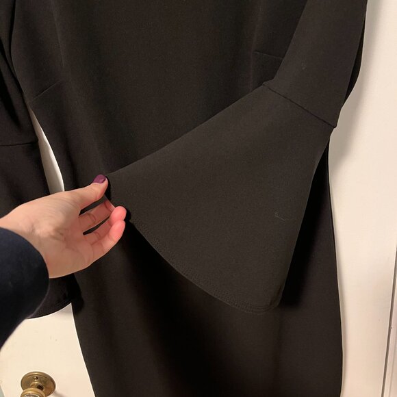 Calvin Klein 3/4 Bell Sleeve Boat Neck Sheath Dress - Picture 4 of 8